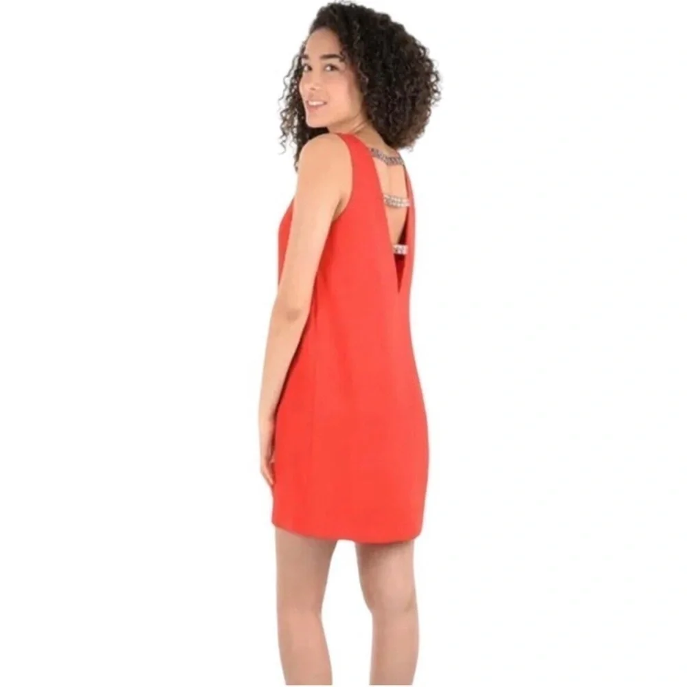 Molly Bracken Red Back Cross Sparkle Dress Size Small NWT